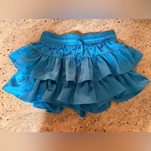 Day + Moon Blue Ruffled Mini Skirt Size M Boutique thumbnail 3