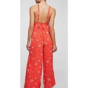 Free People Sweet in the Streets Floral Overalls Jumpsuit thumbnail 5