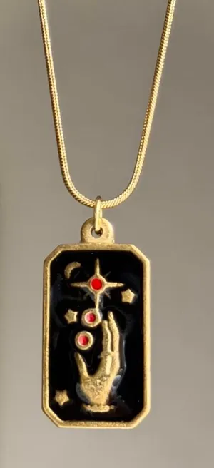 Handmade gold stainless steel celestial whimsical vintage necklace🌟 thumbnail 1