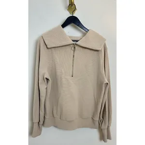 VARLEY Vine Ottoman Half Zip Pullover in Beige Size Large thumbnail 5