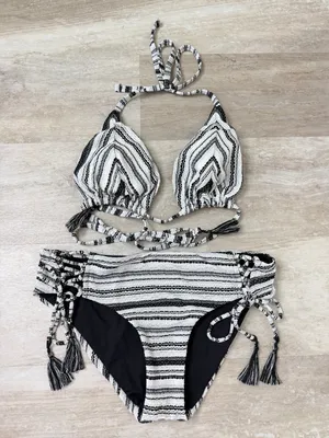 Becca Black & White Symphony Bikini Swimsuit thumbnail 1