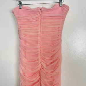 HOUSE OF CB Sofia Strapless Ruched Gown in Fairy Pink Size Large thumbnail 11