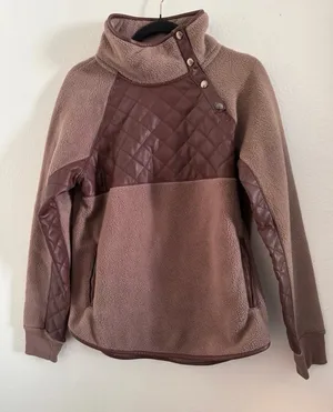 Abercrombie & Fitch Brown Fleece Pullover thumbnail 1