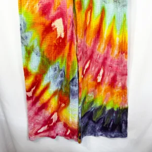 4OUR DREAMERS Medium Gauzy Pants Handmade Tie Dye‎ Elastic Pull On Spiral 901 thumbnail 4