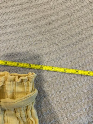 Yellow cotton blend wide leg pants thumbnail 11