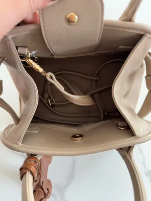 Kelly & Katie Charm Dome Satchel Brown Tan thumbnail 2