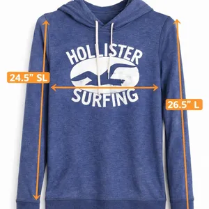 Hollister Surfing Blue Graphic‎ Hoodie • Women’s Size S thumbnail 7