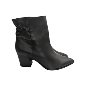 Sole Society Maeryn Bootie Heeled Ankle Boots Black Leather Pointed Toe 7.5 Shoe thumbnail 3