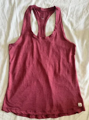 Vuori Lux Racerback Performance Tank Top Burgundy Women's Size Med Heathered thumbnail 1