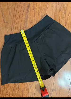 Black Athletic Flowy Activewear Workout Shorts - Size Medium. Gently warn and excellent condition. Under shorts with pockets. Measurements approximately 14” waste, not fully stretched out x 13.5” long. Non-smoking home. priced to sell at as is condition. Don’t like my price, make reasonable offer! And thank you for checking my closet. thumbnail 7