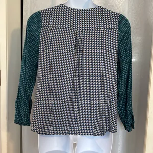 BODEN Green and Navy Printed Split thumbnail 2
