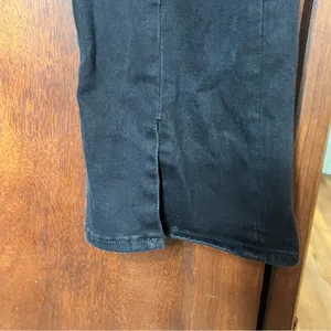 American Eagle High Rise Skinny Kick Black Jeans Y2K Grunge Cropped Flare 14L thumbnail 4