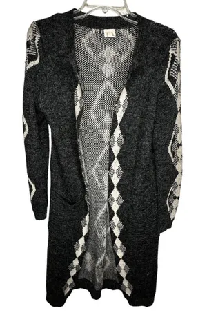 Listicle Mohair‎ Blend Long Cardigan Sweater thumbnail 1