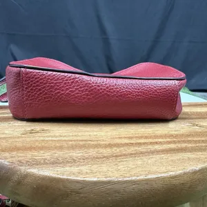 Coach Pebble Leather Shoulder‎ Bag Auth Red Medium Women thumbnail 6