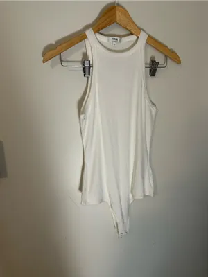 NWOT Agolde Rianne high neck bodysuit white small thumbnail 2