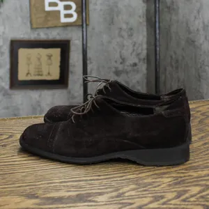 Bruno Magli Womens Vintage Suede Lace Up Oxford Dress Shoes Brown 5.5B thumbnail 2