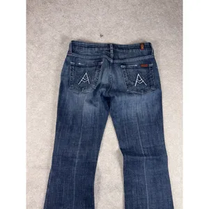 Y2K 7 For All Mankind "A" Pocket Bootcut Women's Jeans Size 28 thumbnail 8