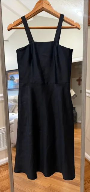 Women's Ann Taylor Black Midi Dress Size 4 thumbnail 1