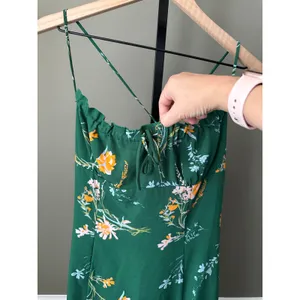 Urban Outfitters April Tie-Back Midi Slip Dress Green Medium thumbnail 3