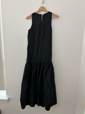 Rebecca Taylor linen black maxi dress thumbnail 2