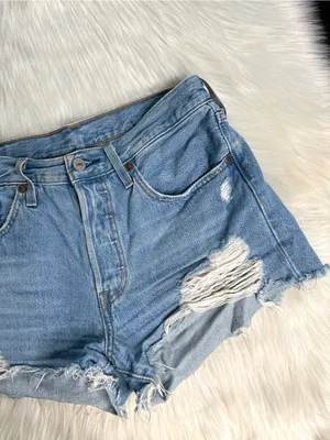 Levi’s 501 Original Fit Distressed High Rise Denim Cut Offs thumbnail 3