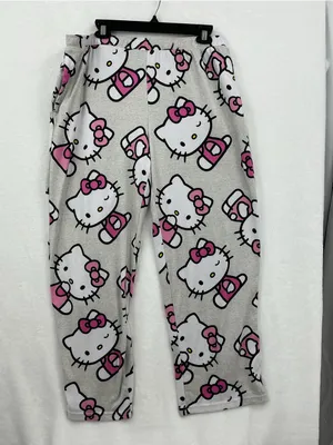 Hello Kitty Pajama Bottoms - Pink and White women thumbnail 3