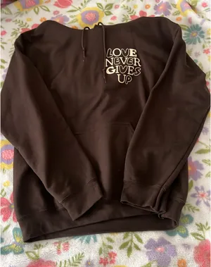 WWJD Hoodie Brown Size M thumbnail 1