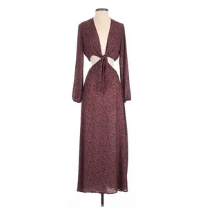 RESA Noelle Maxi Dress In Gemma Small Cut Out Front Tie Leopard Animal Print thumbnail 2