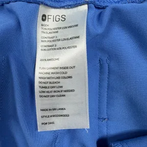 FIGS Kade Cargo Jogger Scrub Pants Blue Technical Collection Women’s Large thumbnail 7
