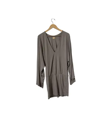 FREE PEOPLE Free-est Good Feels Gray Wide Sleeve Mini Dress thumbnail 3