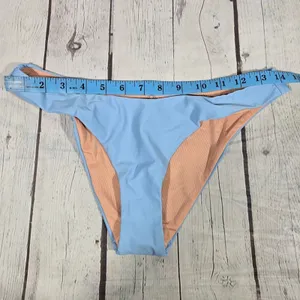 J. Crew Curved-waist cheeky bikini bottom‎ Blue Mist S NWT thumbnail 8