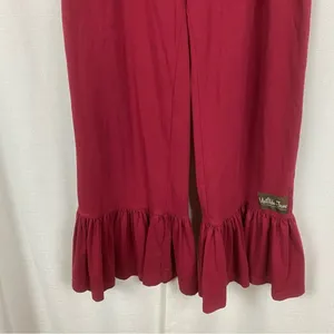 Matilda Jane Burgundy Red Big Ruffle Bottom Pants Sz.S thumbnail 5