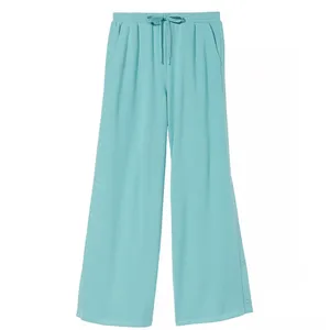 New VICTORIA'S‎ SECRET Cotton Fleece Wide-Leg Snap Lounge Pants thumbnail 2
