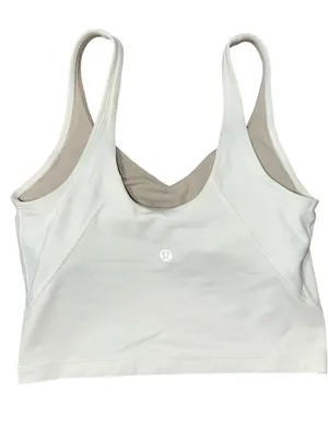 lululemon athletica Women’s Size 6 White Align V-Neck Crop Tank Top Sports Bra thumbnail 4