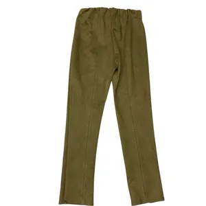 Avec Les Filles Olive Green Faux Suede Slim Pants Split Hem Size Medium thumbnail 5