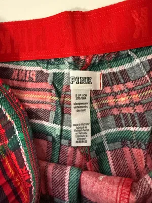 Victoria’s Secret PINK Pajama Pants Red Tartan Plaid Sleepwear thumbnail 11