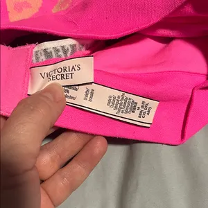 Victoria's Secret Pink and Orange neon Leopard padded Bralette thumbnail 2
