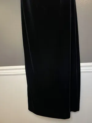 R&M Richards Dress Womens Black Velvet Sleeveless Maxi Formal Evening Style 9067 thumbnail 3