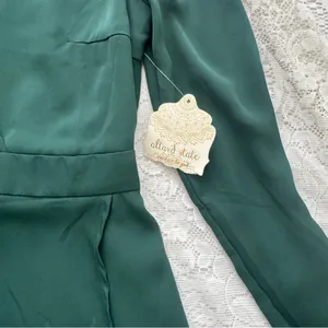 NWT Hunter Green Altar’d State Dress Size Large A-Line V-Neck Style thumbnail 5