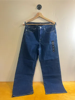 J. Crew Wide Leg Crop High Waisted Dark Wash Jeans Size 28 NWT thumbnail 7