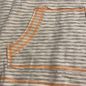 Hem & Thread Anthology Hoodie type too long sleeves silver and orange see photo thumbnail 10