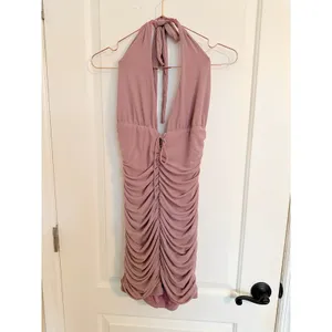 Princess‎ Polly Carly Mini Dress Women Size 10 Purple New Ruched Halter Bodycon thumbnail 7
