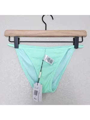 NWT Peixoto Glow Bomba Tinga Bikini Bottom XS Mint Ribbed Triangle Swimsuit thumbnail 4