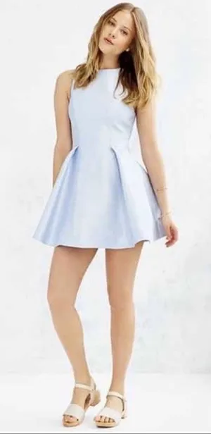 NWT Keepsake Let Me Be Dress Pale Blue XS Coquette‎ Romantic Feminine Soft Girl thumbnail 1