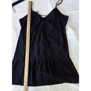Abercrombie & Fitch Black Drop Waist Dress in Women’s Small, Tie Back , Mini thumbnail 6
