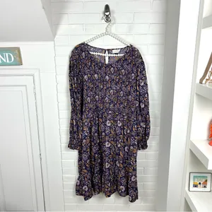 Universal Thread Purple Floral Smocked Dress Size 2X thumbnail 2