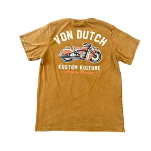 Von Dutch American Heritage Acid Wash Graphic T-Shirt Large Motorcycle Men thumbnail 2