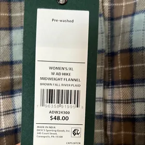 Alpine Design Blue and Brown Button Down Shirt Plaid Pattern thumbnail 3