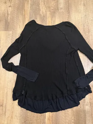 We The Free Free People Laguna Thermal in Black Size XS thumbnail 5