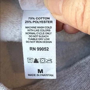 NWOT High Point University Cropped Sweatshirt gray & purple size M thumbnail 9
